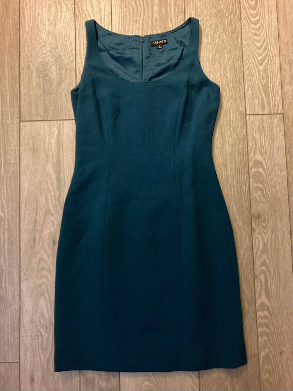 Tahari Teal Wool Dress Suit with Cropped Jacket NWT - Picture 2 of 16